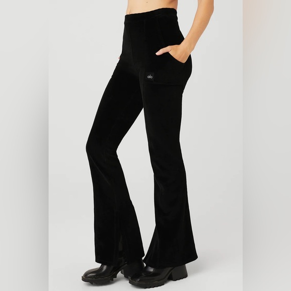 ALO Yoga Black Flare Pants - Picture 1 of 11